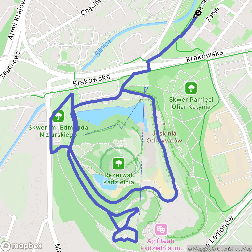 Kielce: mapa trasy - Poland