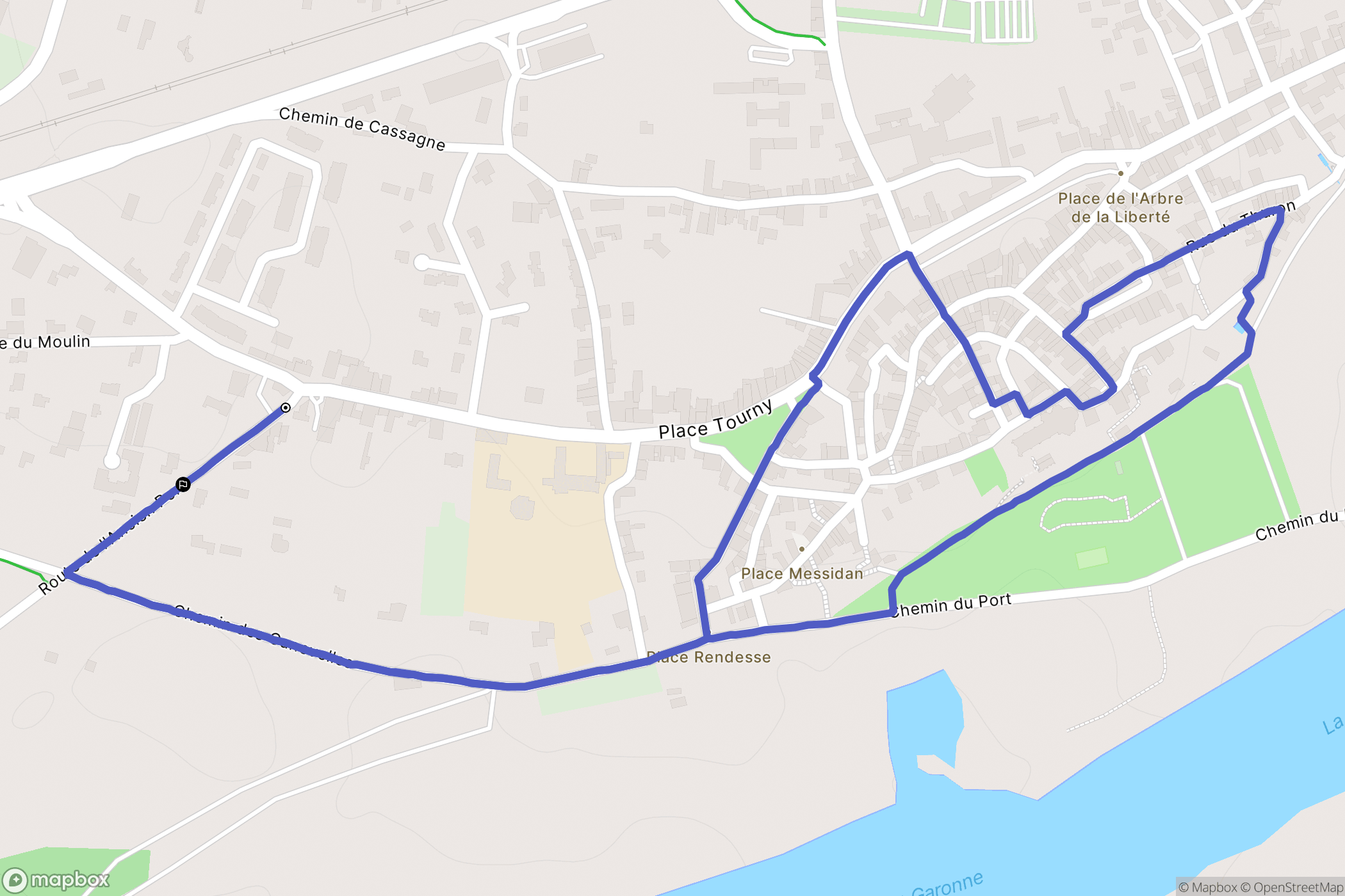 Saint-Macaire : carte du parcours de randonnée - France