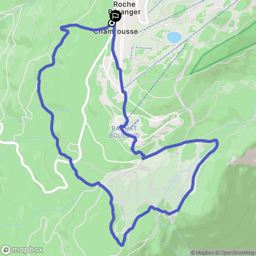 Chamrousse : carte du parcours de randonnée - France