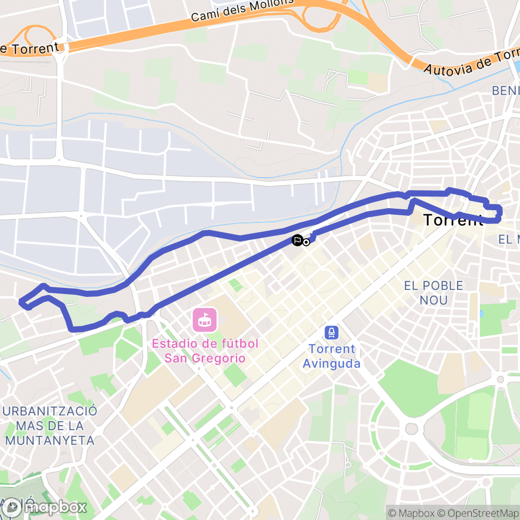 Torrent : carte du parcours de randonnée - Spain