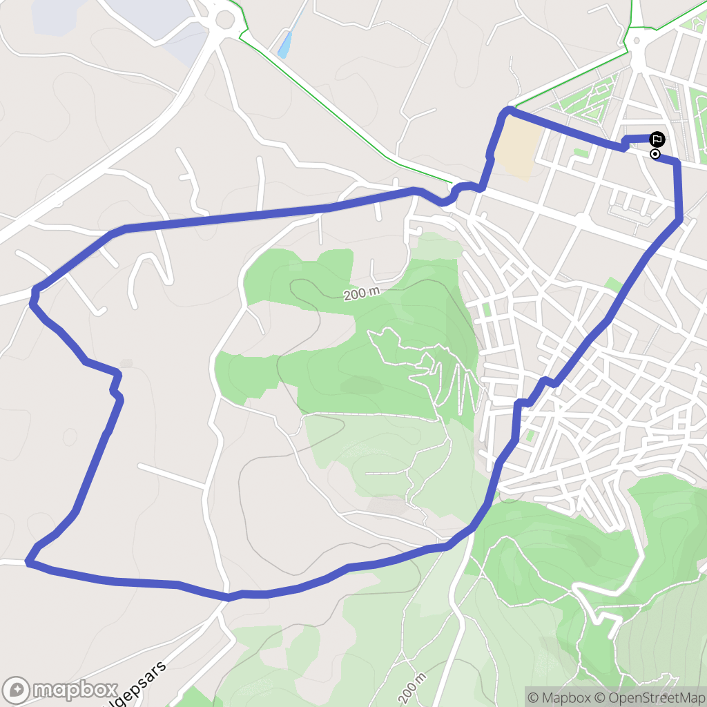 Llíria : carte du parcours de randonnée - Spain