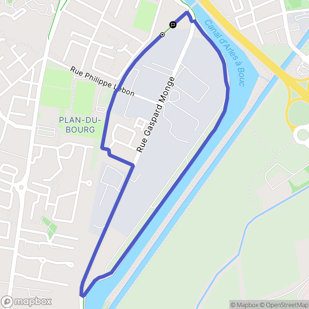 Arles : carte du parcours de randonnée - France