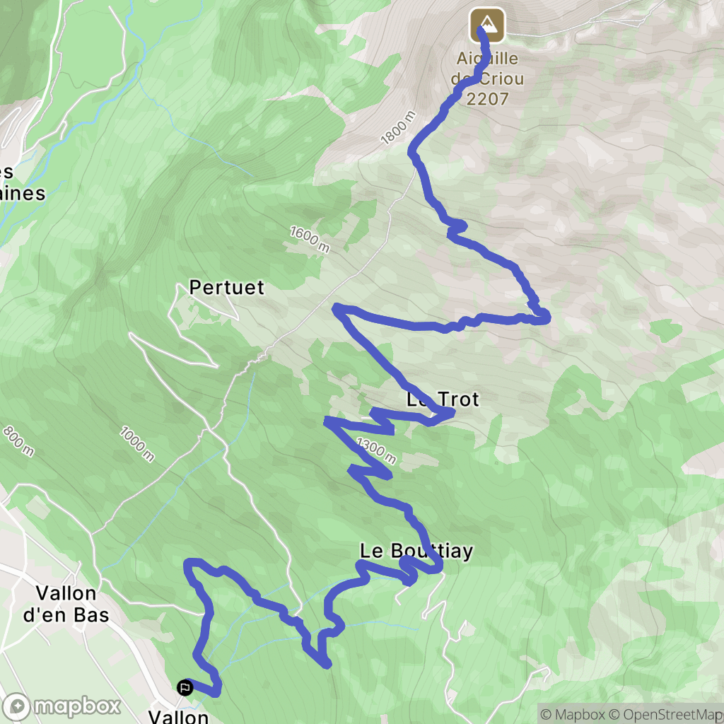 Samoëns : carte du parcours de randonnée - France