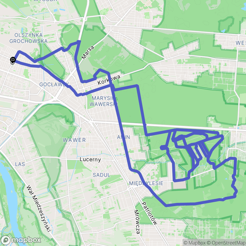 Warszawa: mapa trasy - Poland