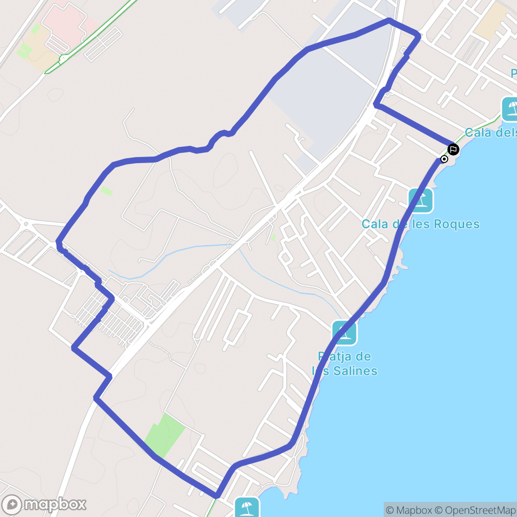 Vinaròs : carte du parcours de randonnée - Spain