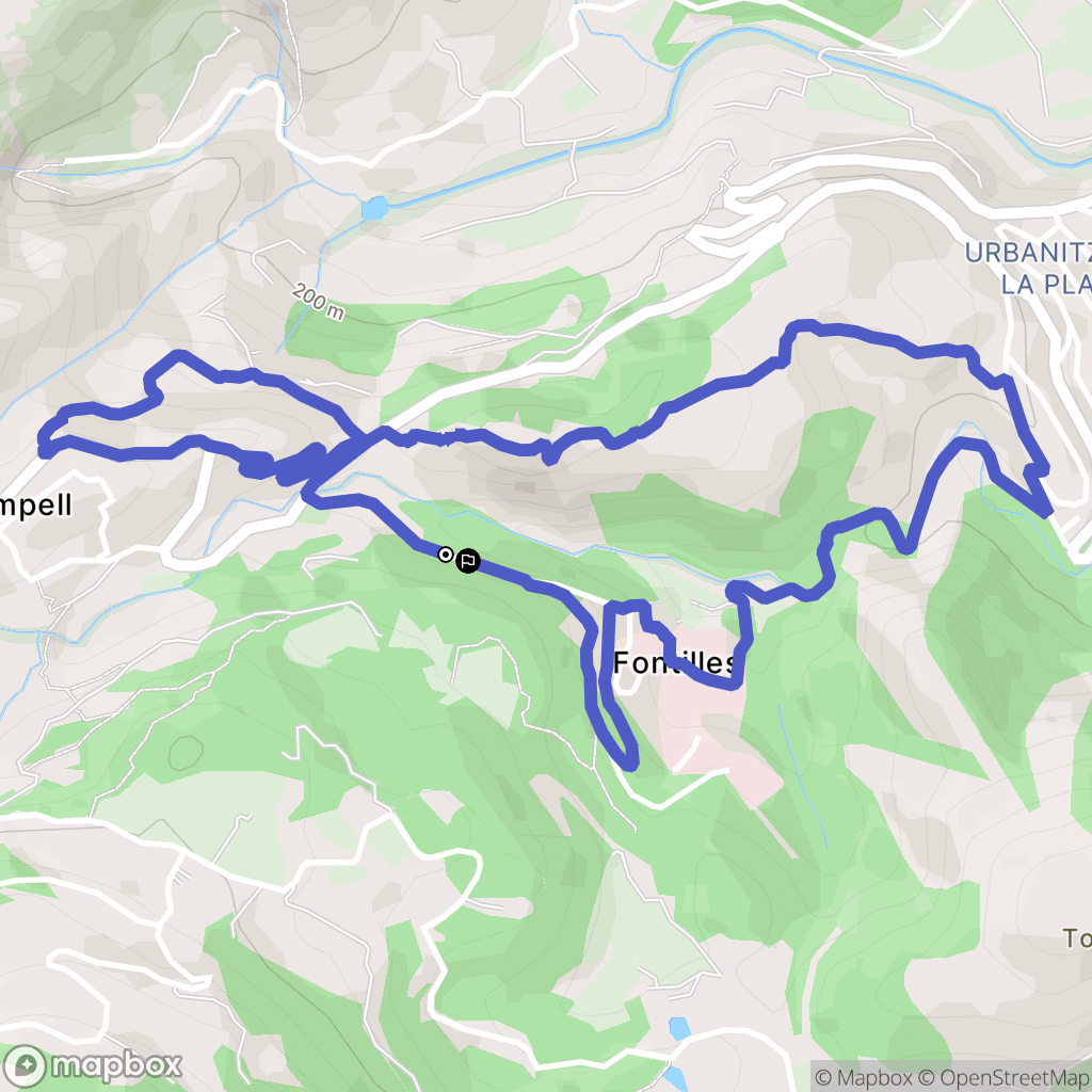  : carte du parcours de randonnée - Spain