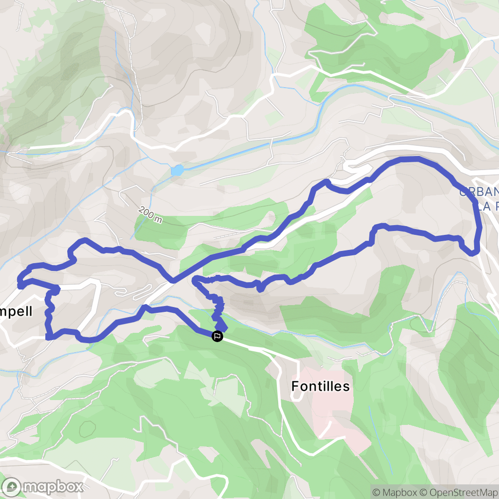  : carte du parcours de randonnée - Spain
