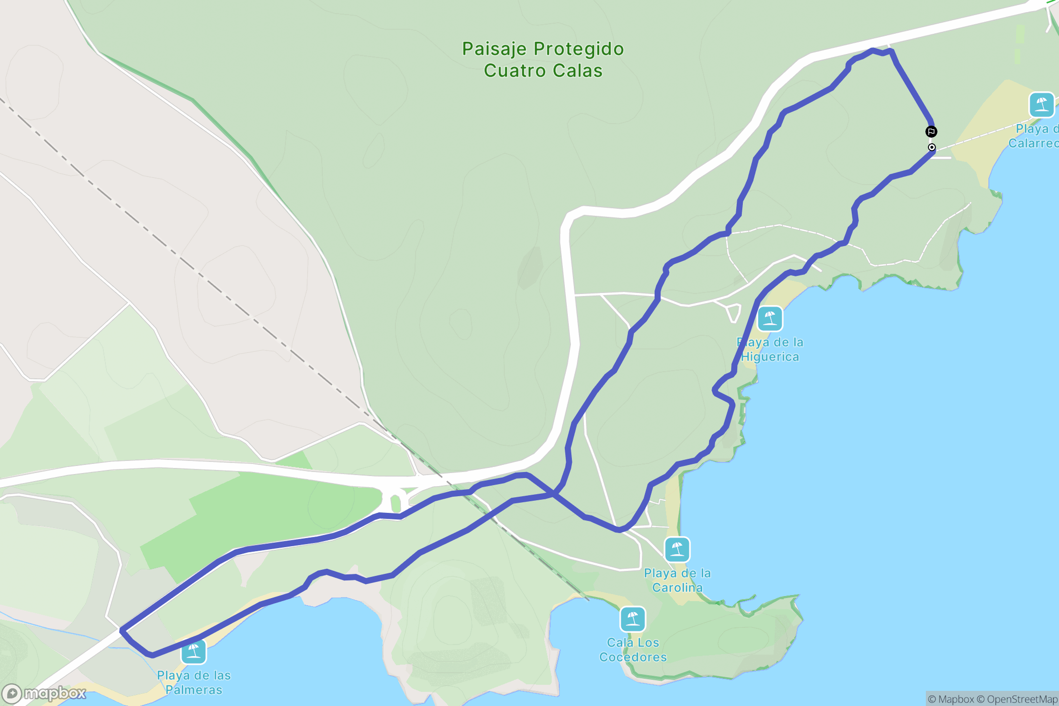 Calarreona : carte du parcours de randonnée - Spain