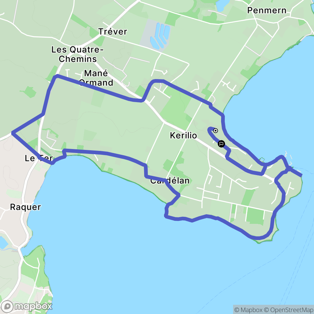 Baden : carte du parcours de randonnée - France