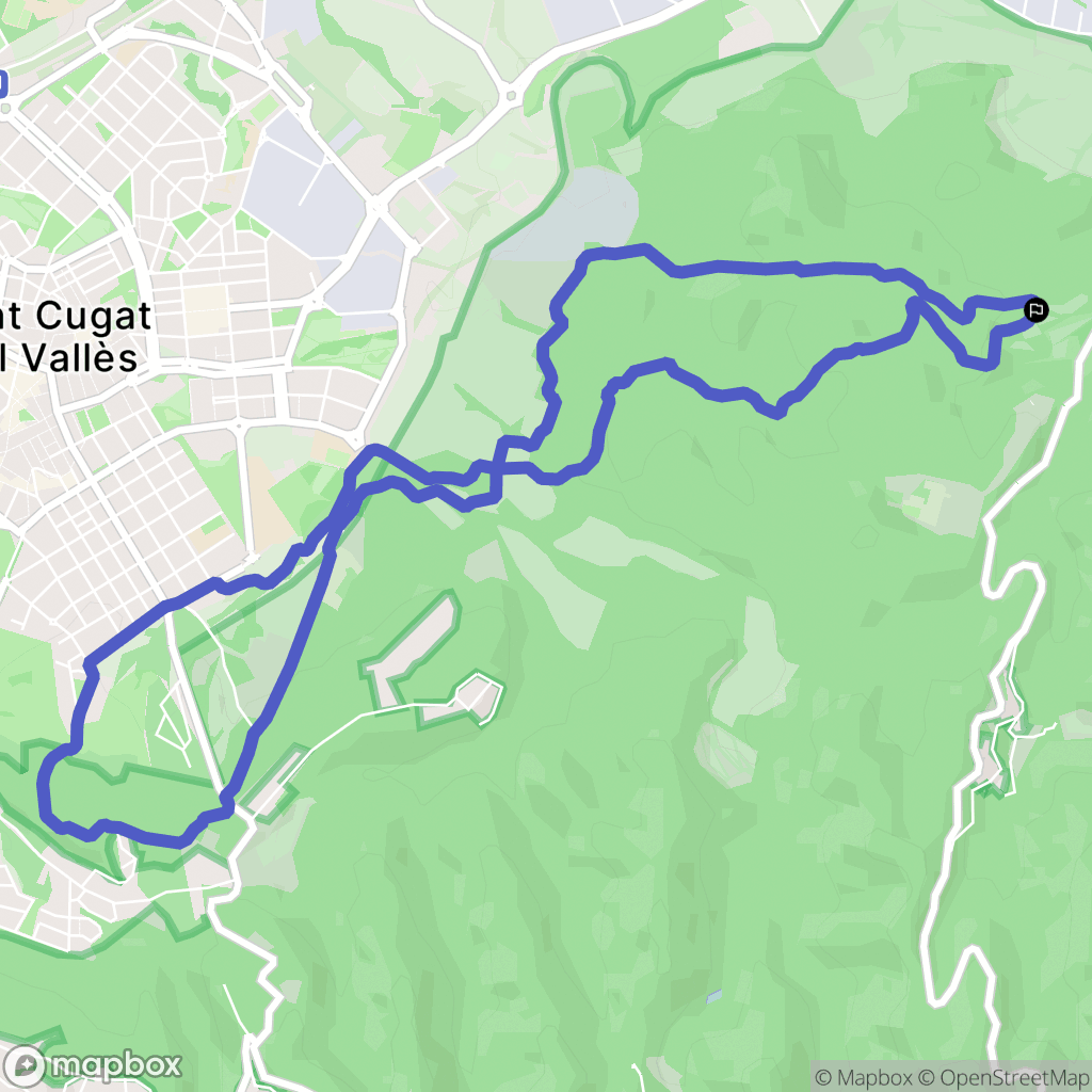 Cerdanyola del Vallès : carte du parcours de randonnée - Spain