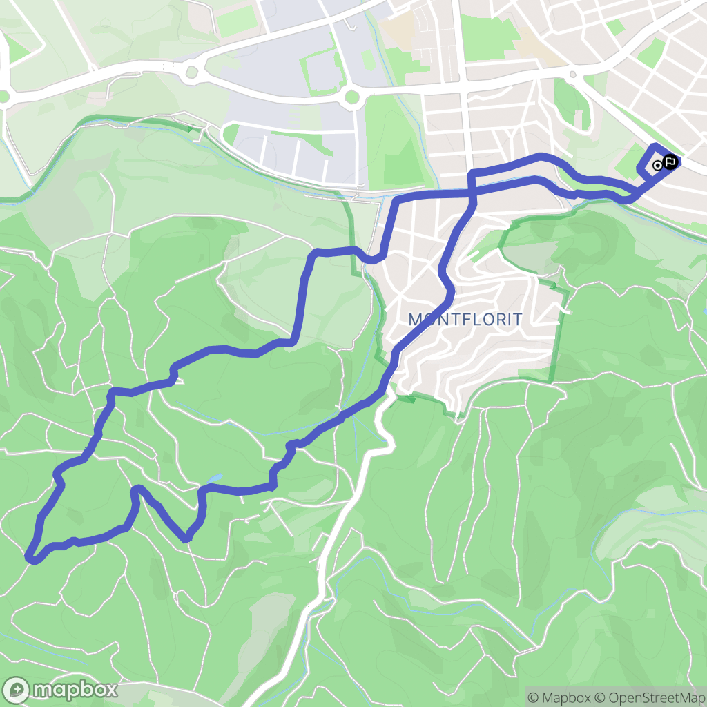 Cerdanyola del Vallès : carte du parcours de randonnée - Spain