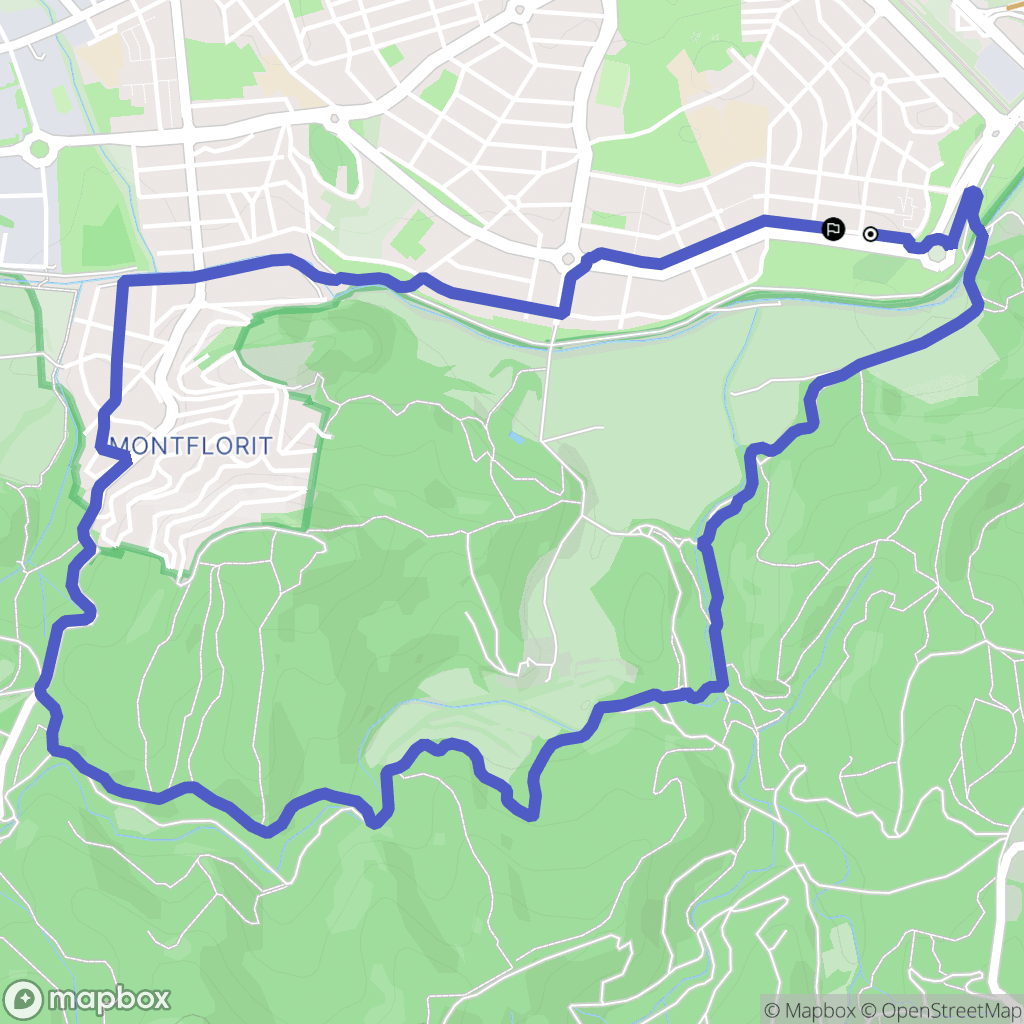 Cerdanyola del Vallès : carte du parcours de randonnée - Spain