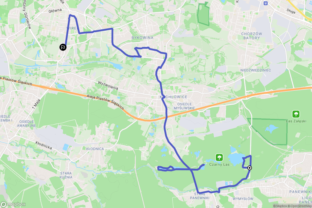 Ruda Śląska: mapa trasy - Poland