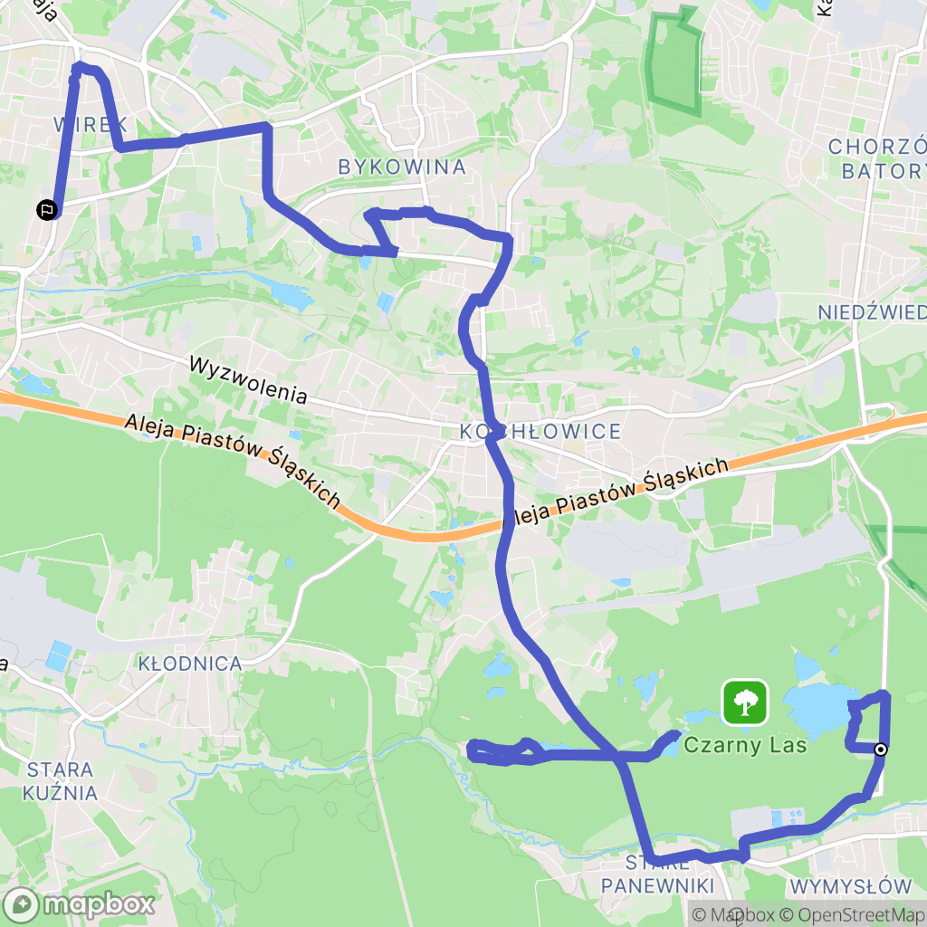 Ruda Śląska: mapa trasy - Poland