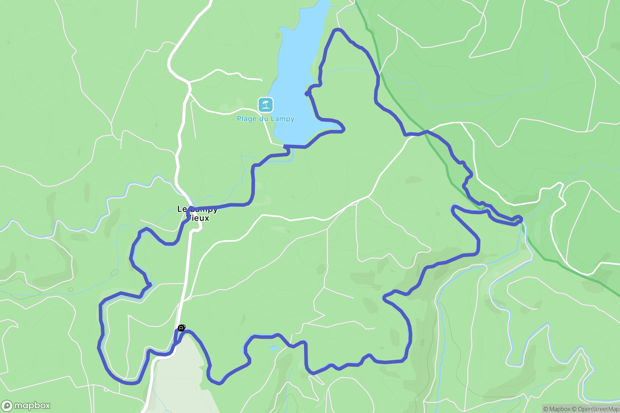 Saissac : carte du parcours de randonnée - France