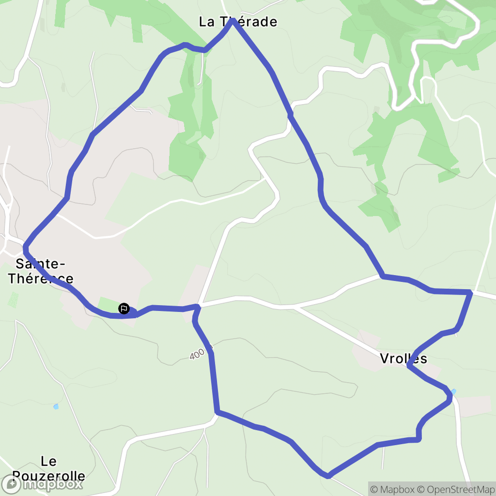 Sainte-Thérence : carte du parcours de randonnée - France