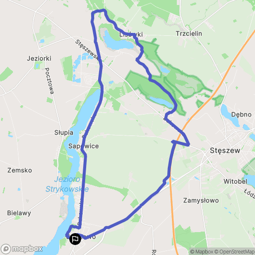Strykowo: mapa trasy - Poland