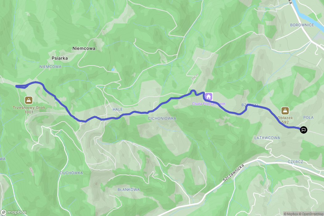 Piwniczna-Zdrój: mapa trasy - Poland