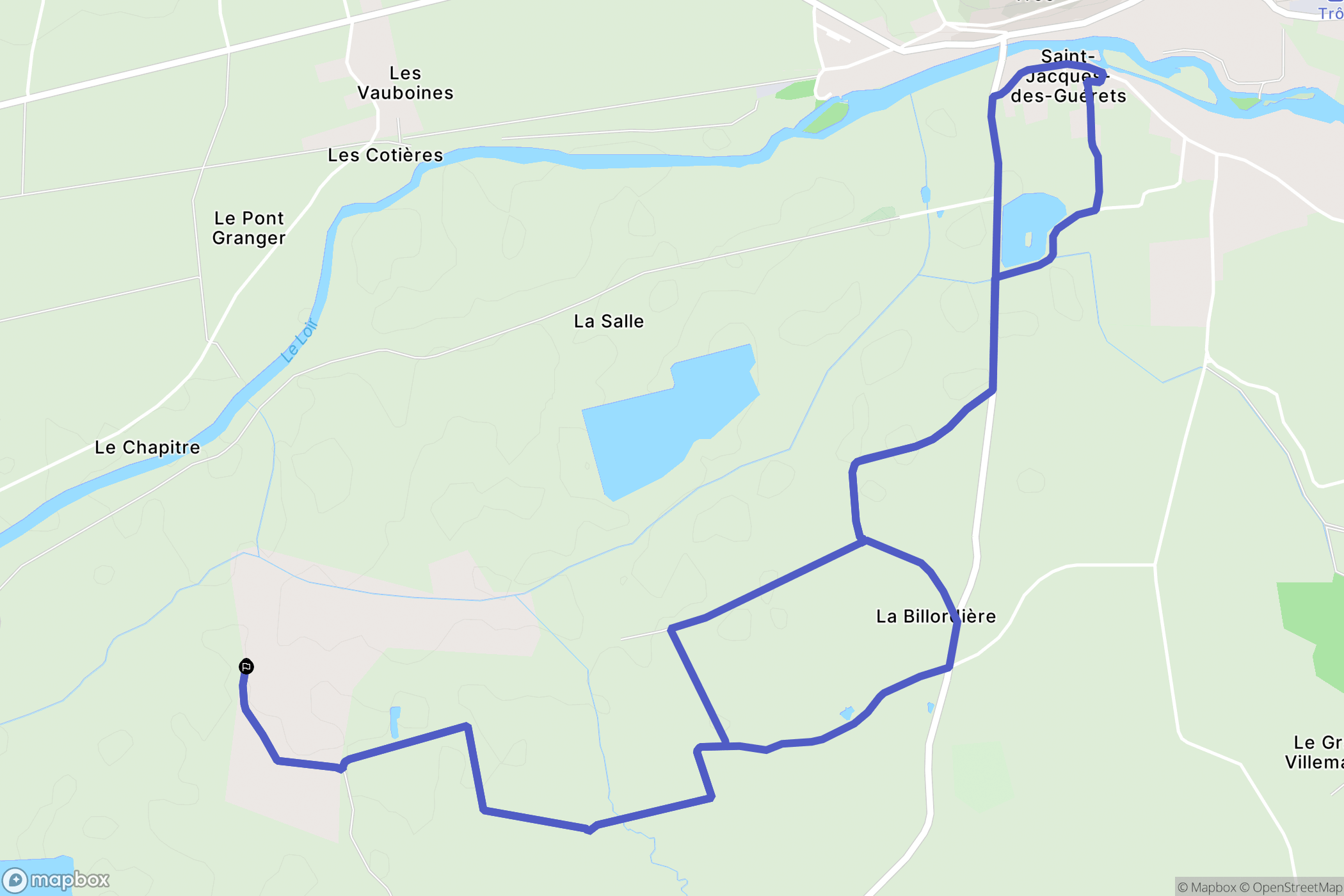 Artins : carte du parcours de randonnée - France