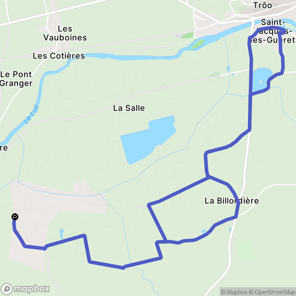 Artins : carte du parcours de randonnée - France