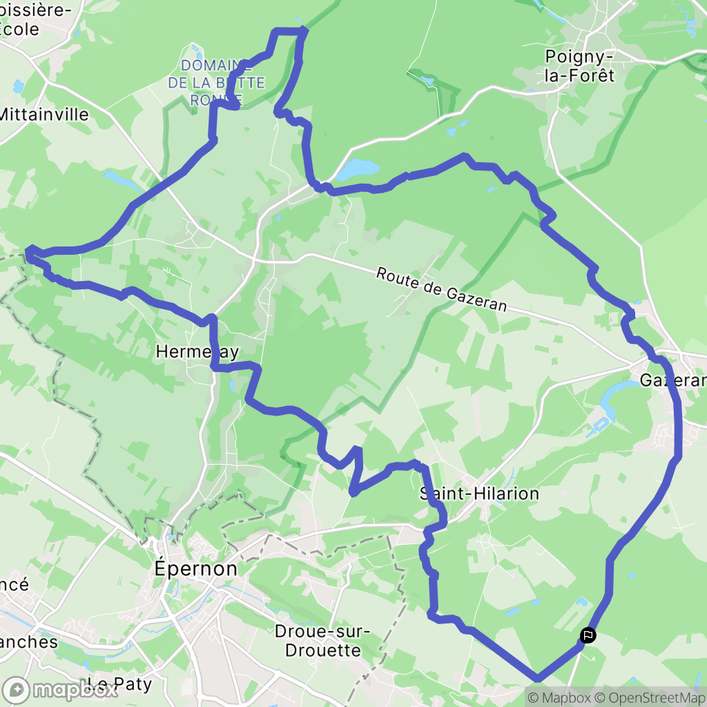 Émancé : carte du parcours de randonnée - France