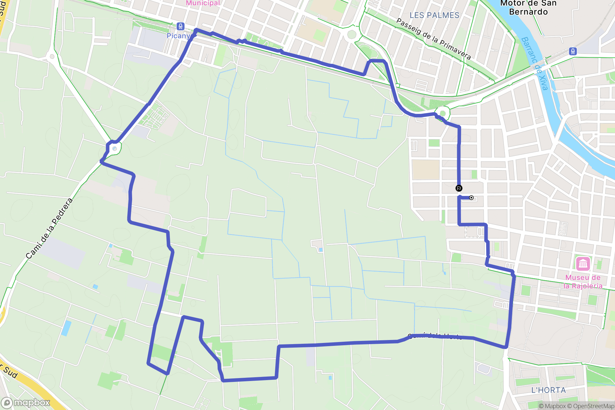 Paiporta : carte du parcours de randonnée - Spain