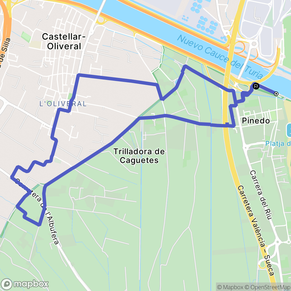 València : carte du parcours de randonnée - Spain