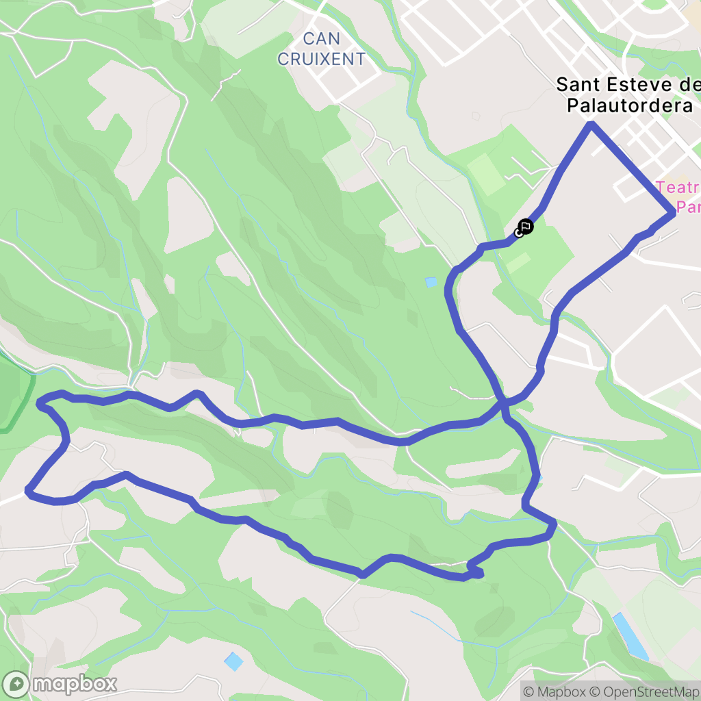 Barcelona : carte du parcours de randonnée - Spain