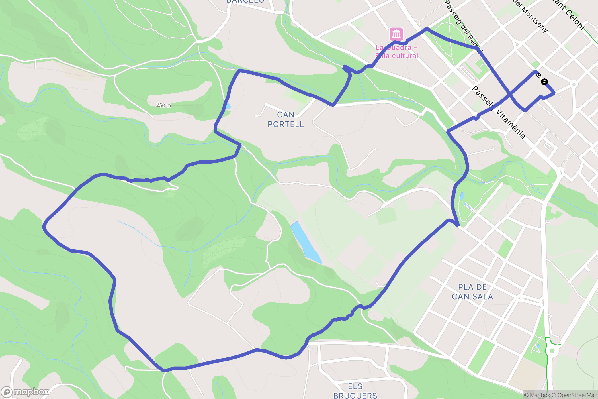 Santa Maria de Palautordera : carte du parcours de randonnée - Spain