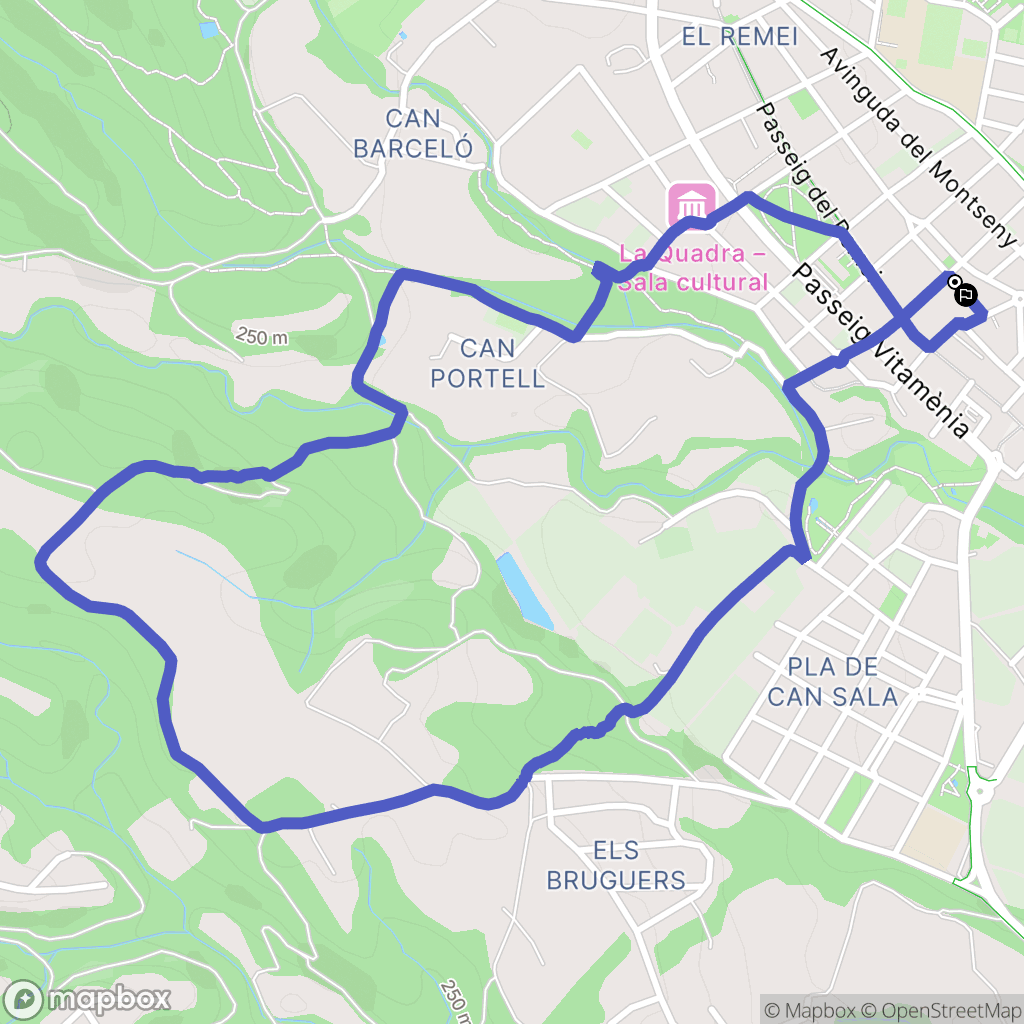 Santa Maria de Palautordera : carte du parcours de randonnée - Spain