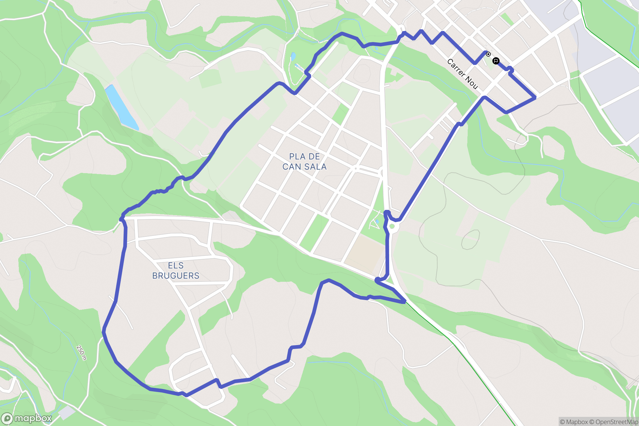 Santa Maria de Palautordera : carte du parcours de randonnée - Spain