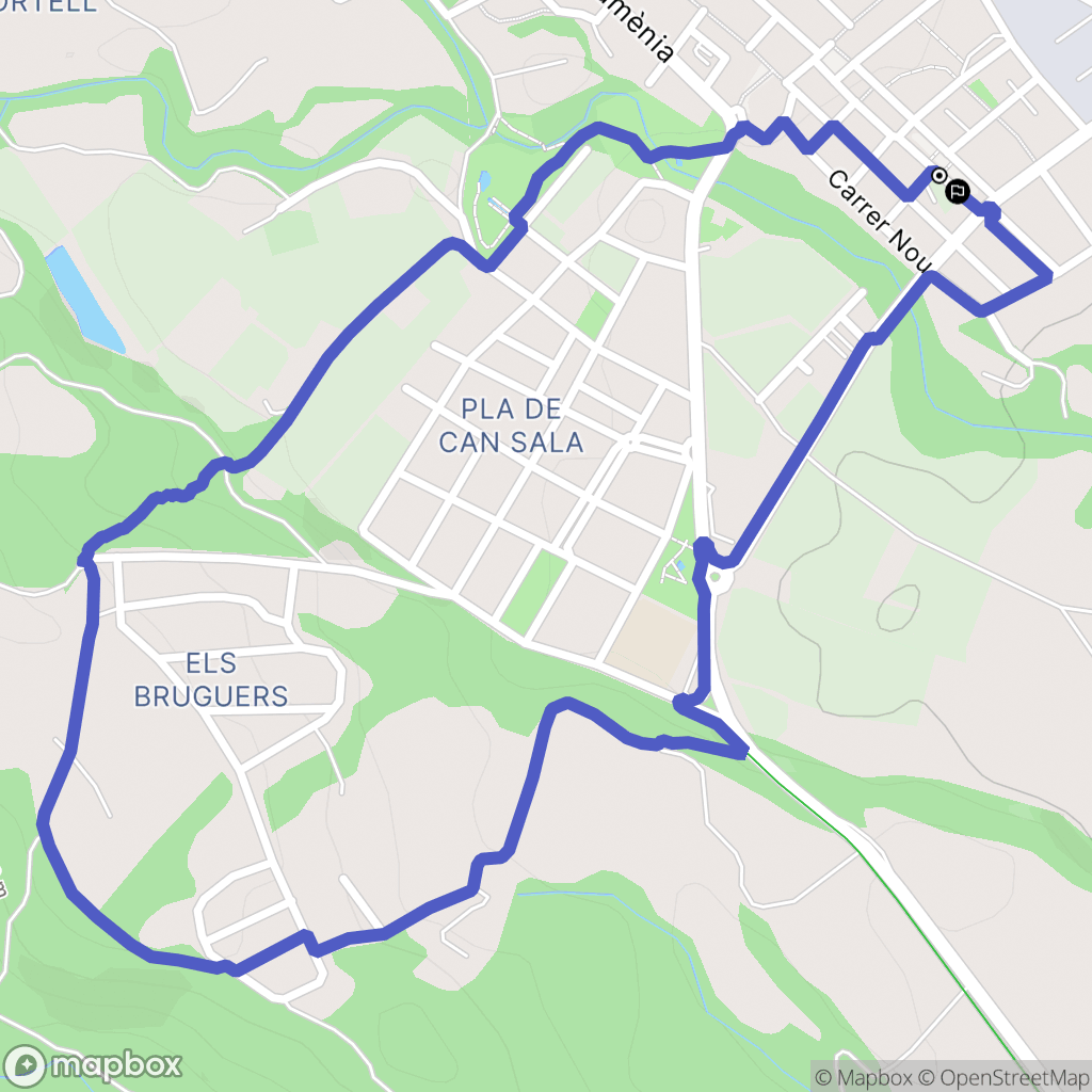 Santa Maria de Palautordera : carte du parcours de randonnée - Spain