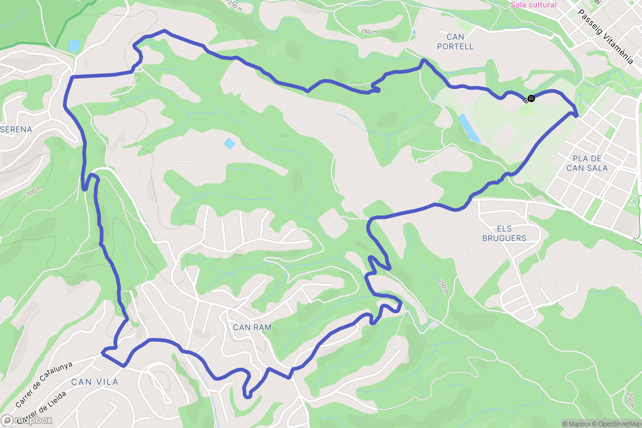 Santa Maria de Palautordera : carte du parcours de randonnée - Spain