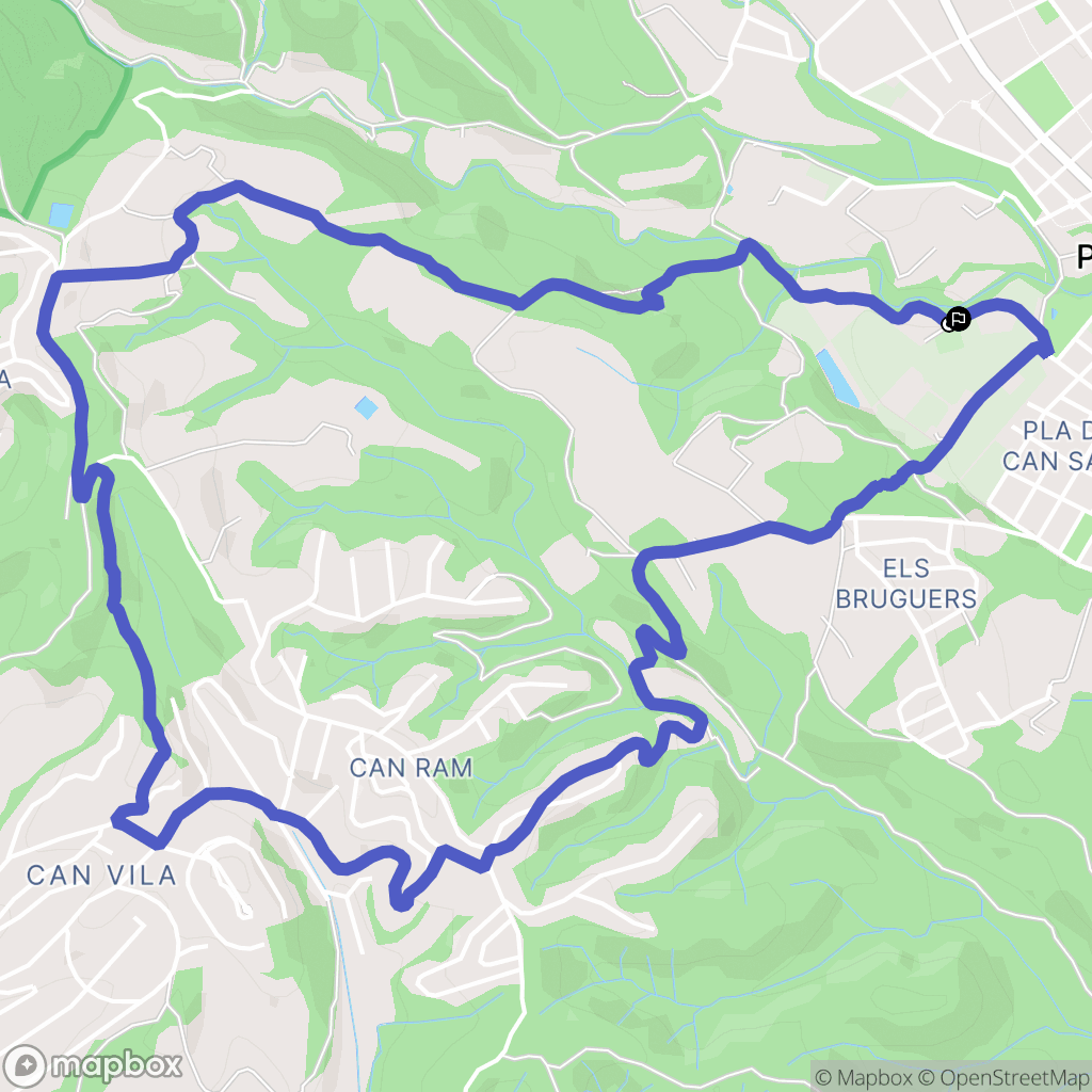 Santa Maria de Palautordera : carte du parcours de randonnée - Spain