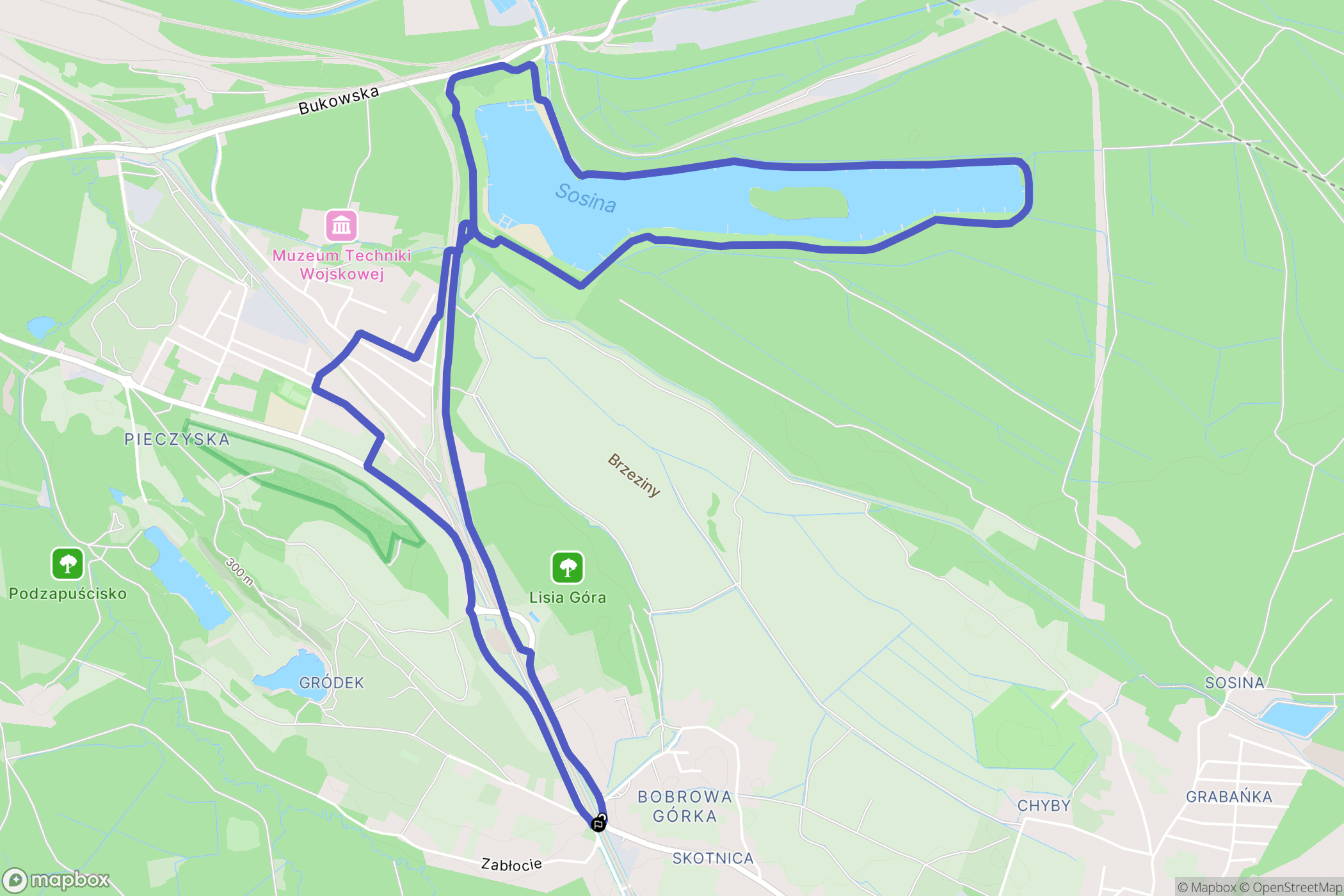 Jaworzno: mapa trasy - Poland