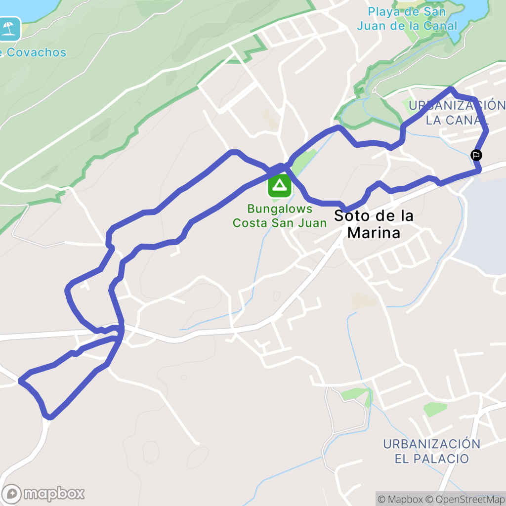 Santa Cruz de Bezana : carte du parcours de randonnée - Spain
