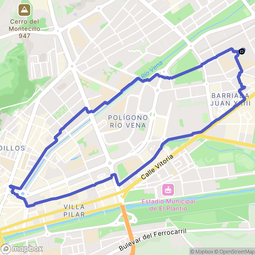 Burgos : carte du parcours de randonnée - Spain