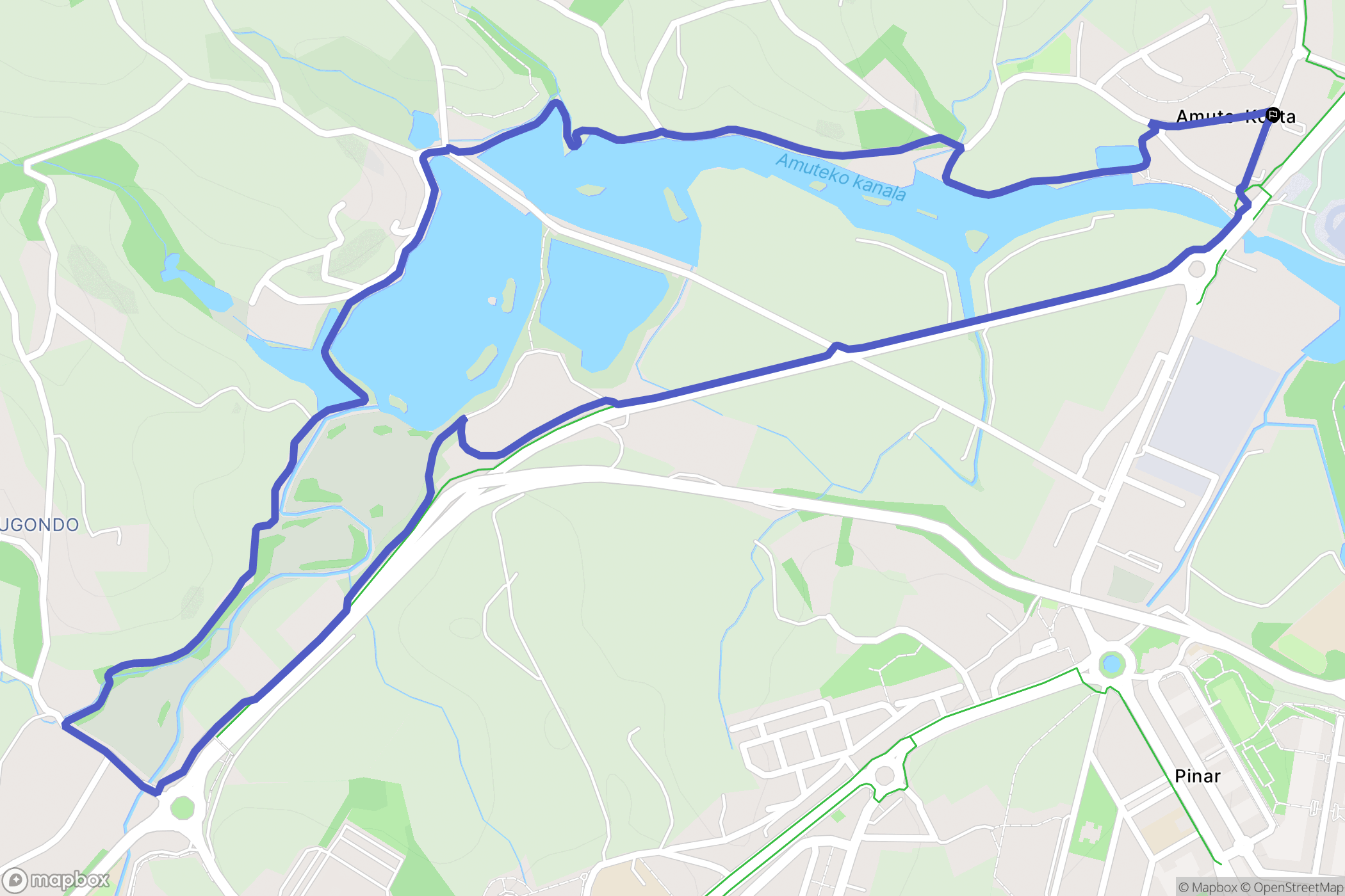 : carte du parcours de randonnée - Spain