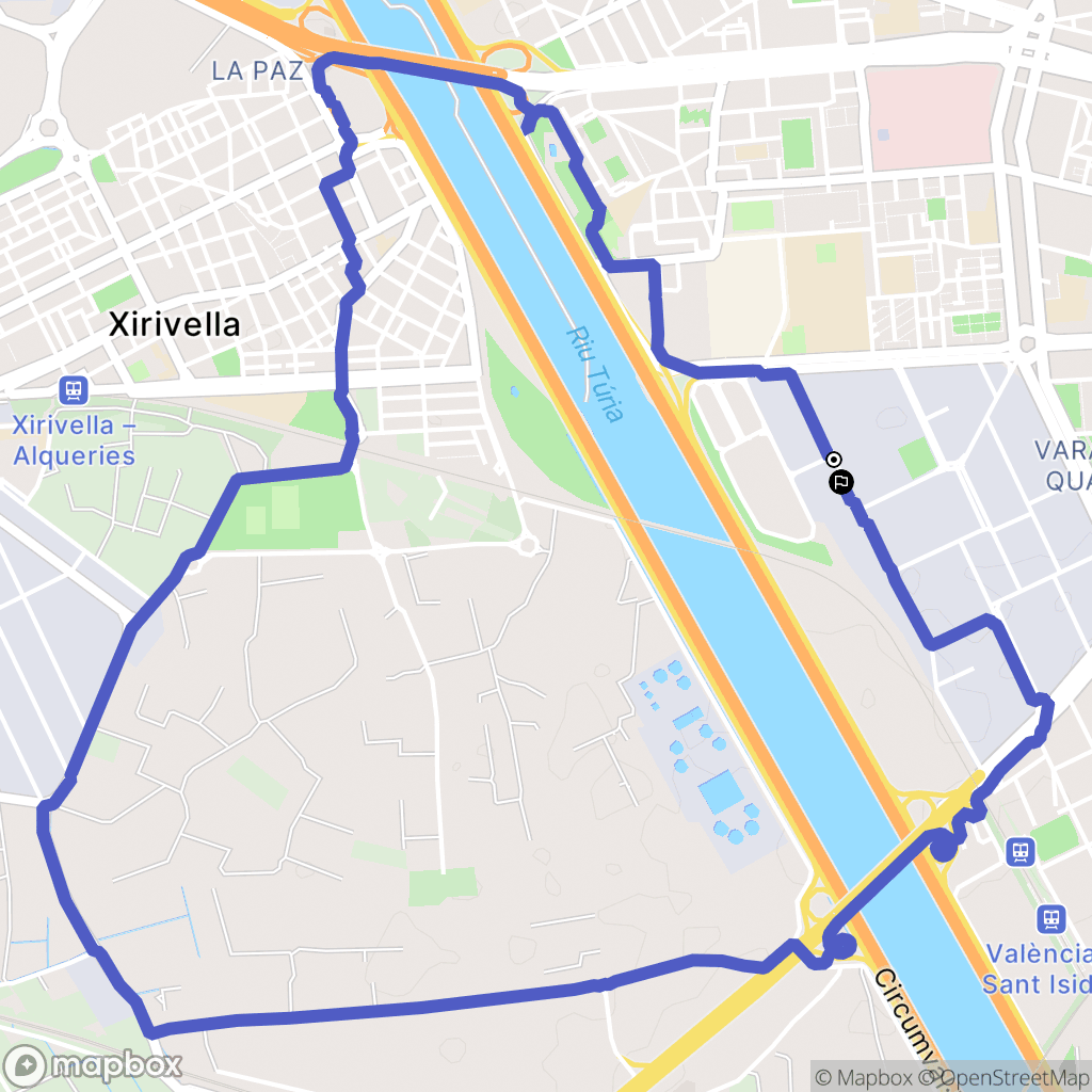 València : carte du parcours de randonnée - Spain