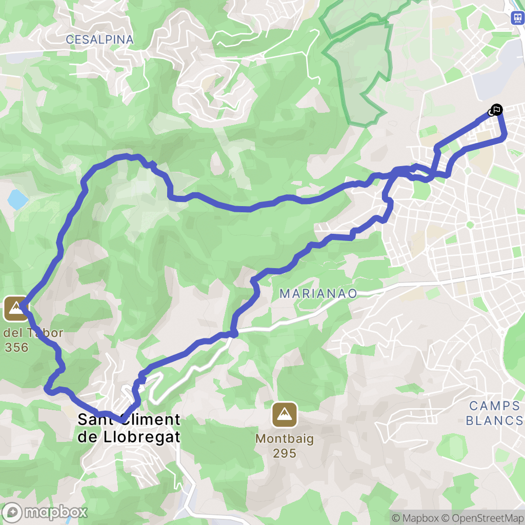 Sant Boi de Llobregat : carte du parcours de randonnée - Spain