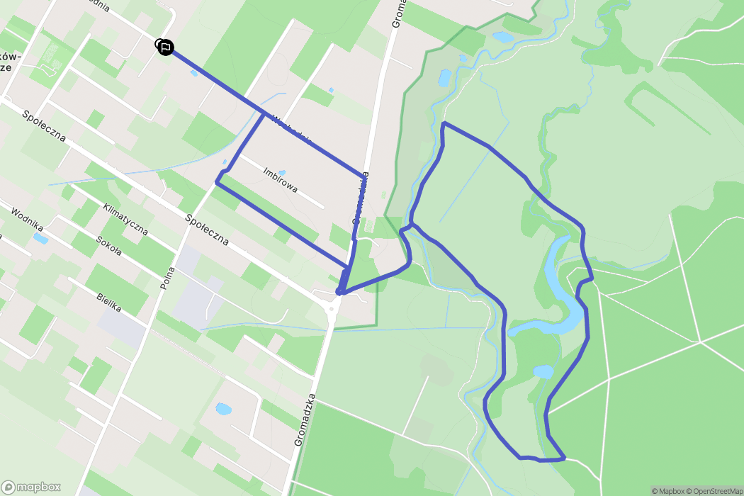 Henryków-Urocze: mapa trasy - Poland
