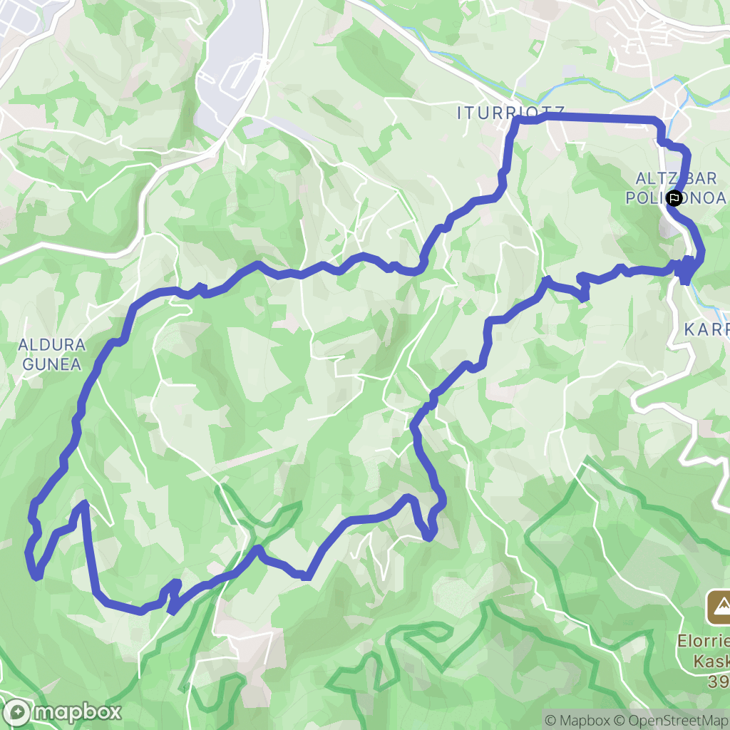 : carte du parcours de randonnée - Spain