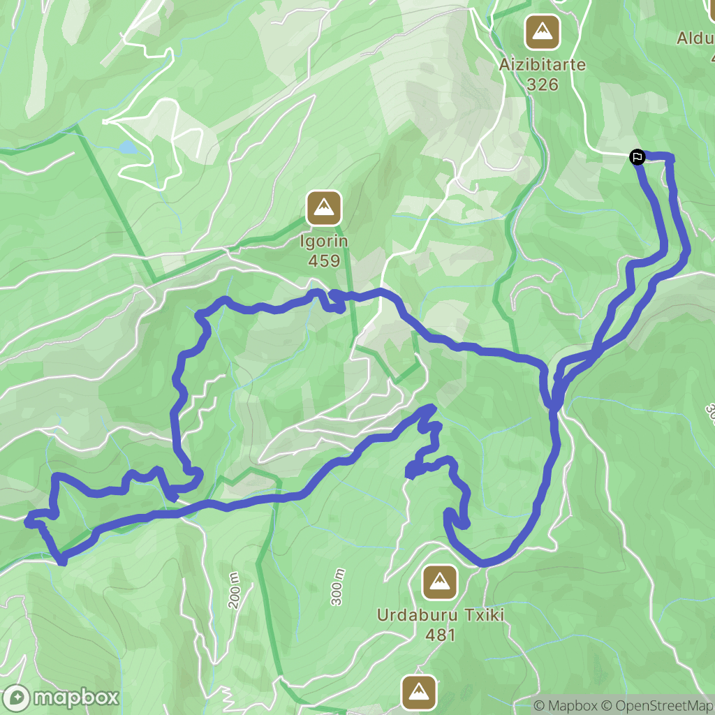Errenteria : carte du parcours de randonnée - Spain