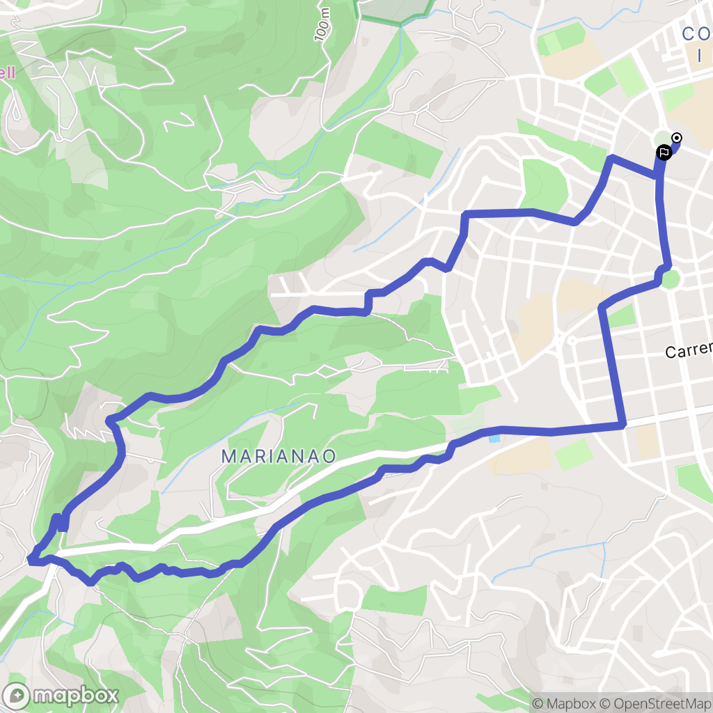Sant Boi de Llobregat : carte du parcours de randonnée - Spain