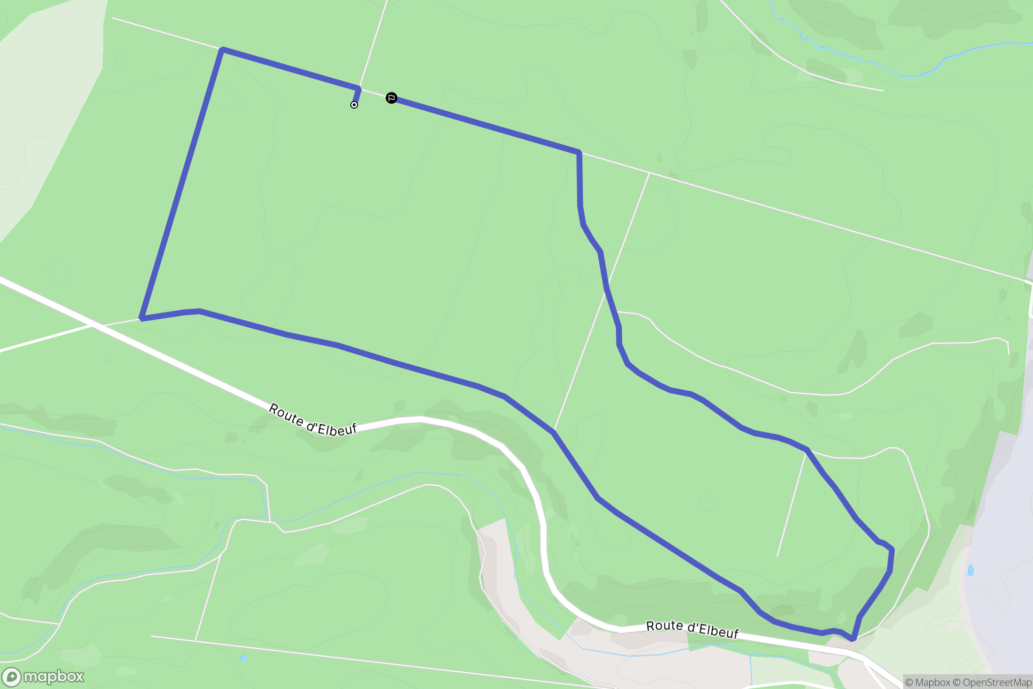 Louviers : carte du parcours de randonnée - France