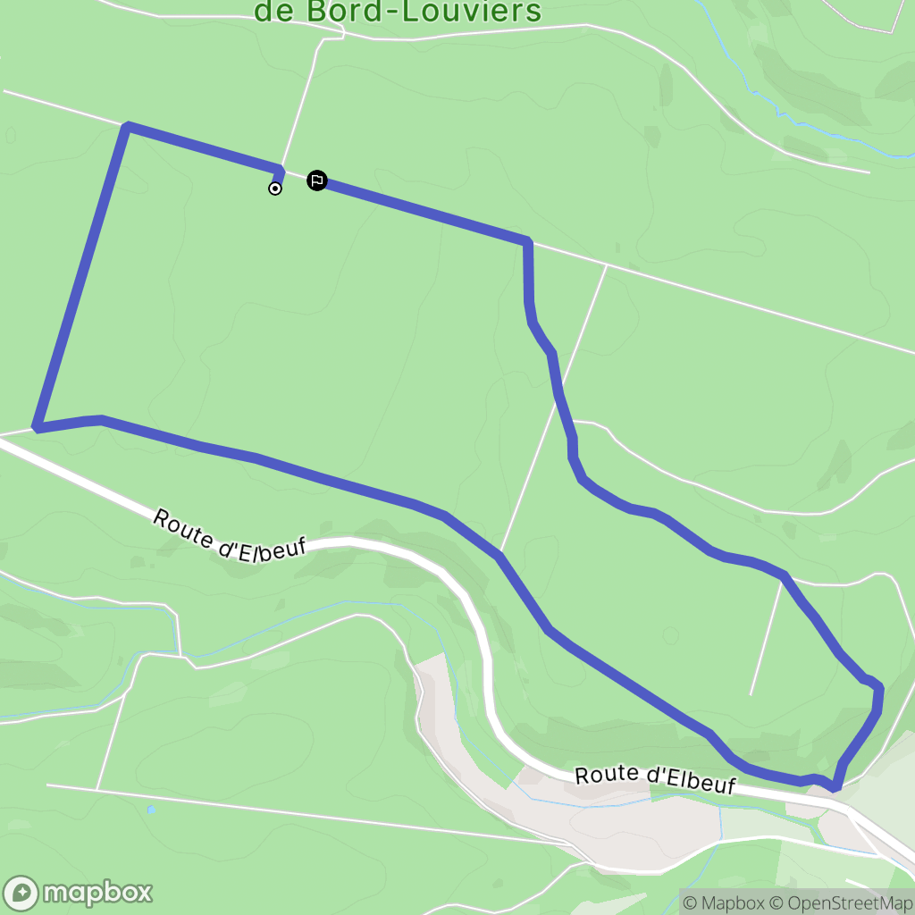 Louviers : carte du parcours de randonnée - France