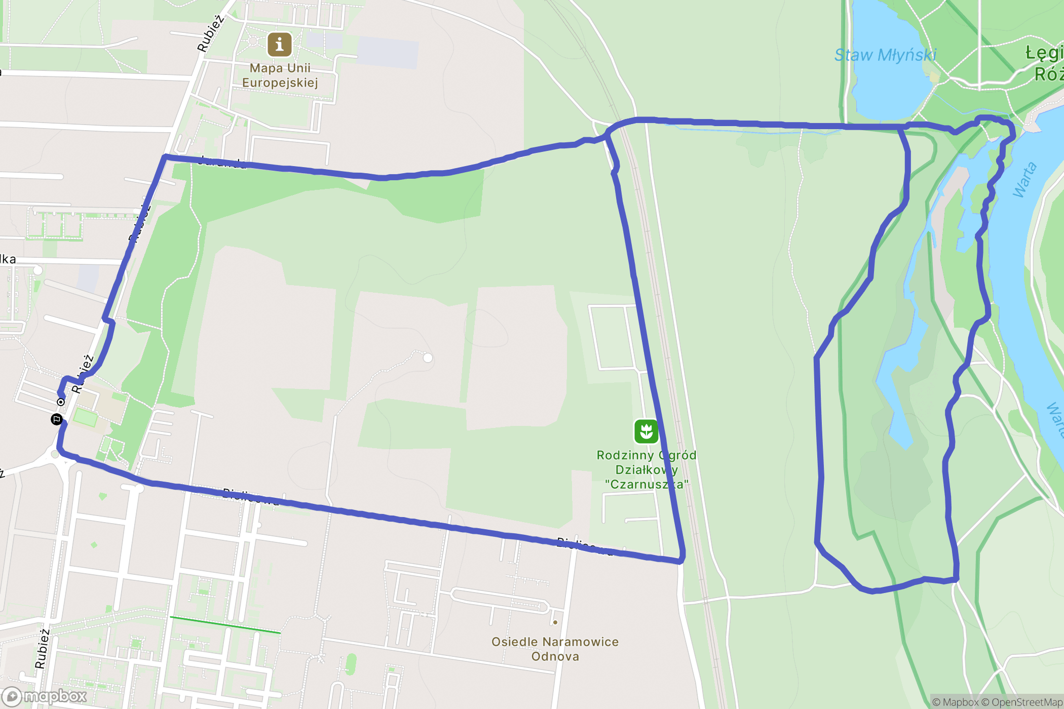 Poznań: mapa trasy - Poland