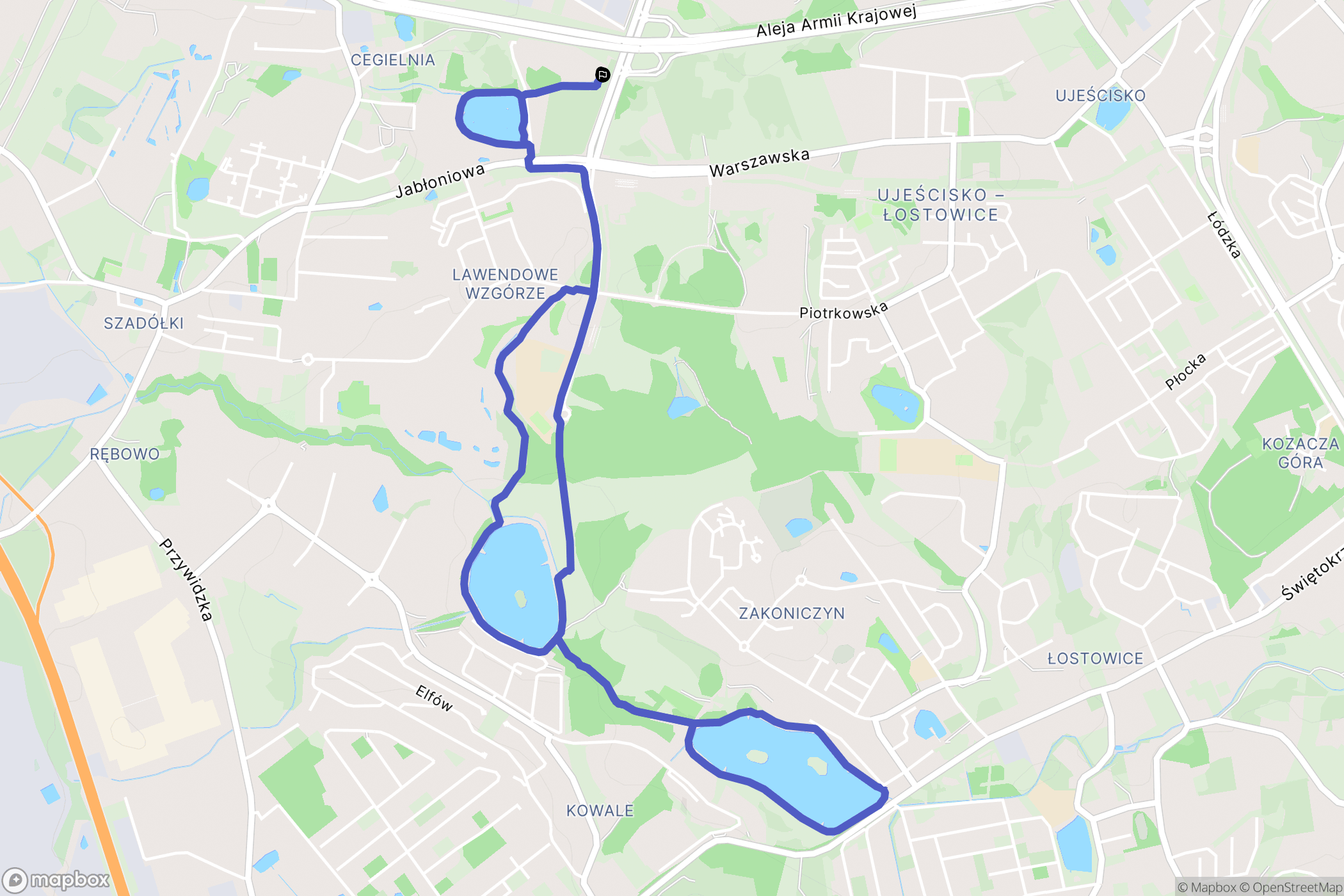 Gdańsk: mapa trasy - Poland