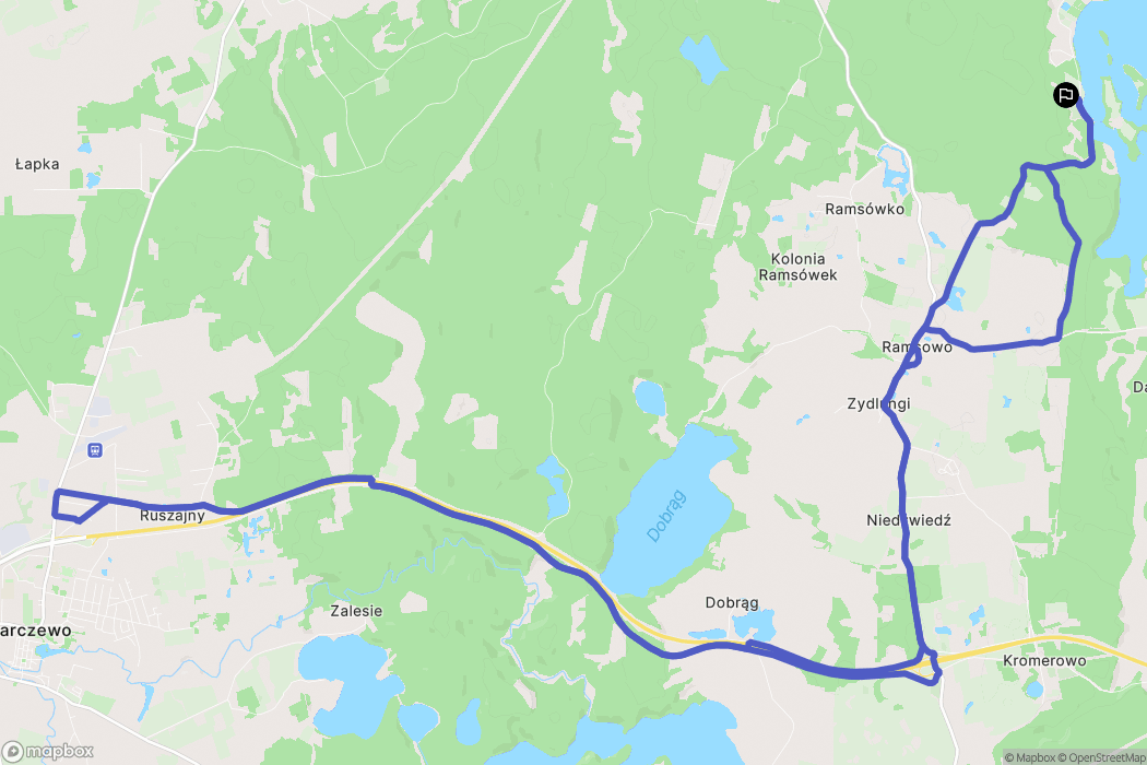 Wilimy: mapa trasy - Poland