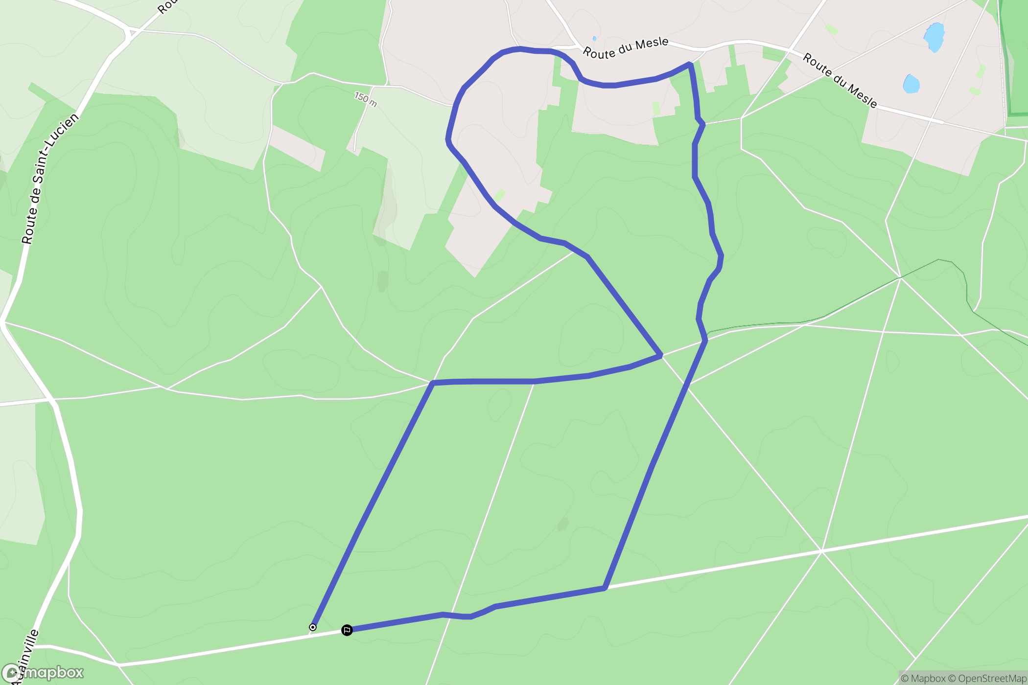 La Boissière-École : carte du parcours de randonnée - France